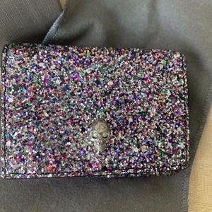 Alexander McQueen glitter wallet